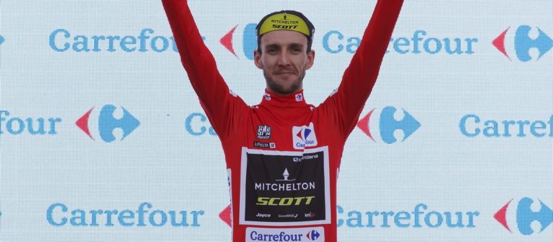 Simon Yates - Maillot rouge Podium - 9e étape Tour d'Espagne 2018