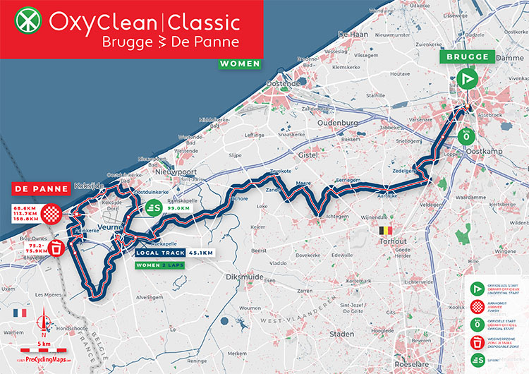 Oxyclean Classic Bruges-La Panne 2021 - Carte Femmes