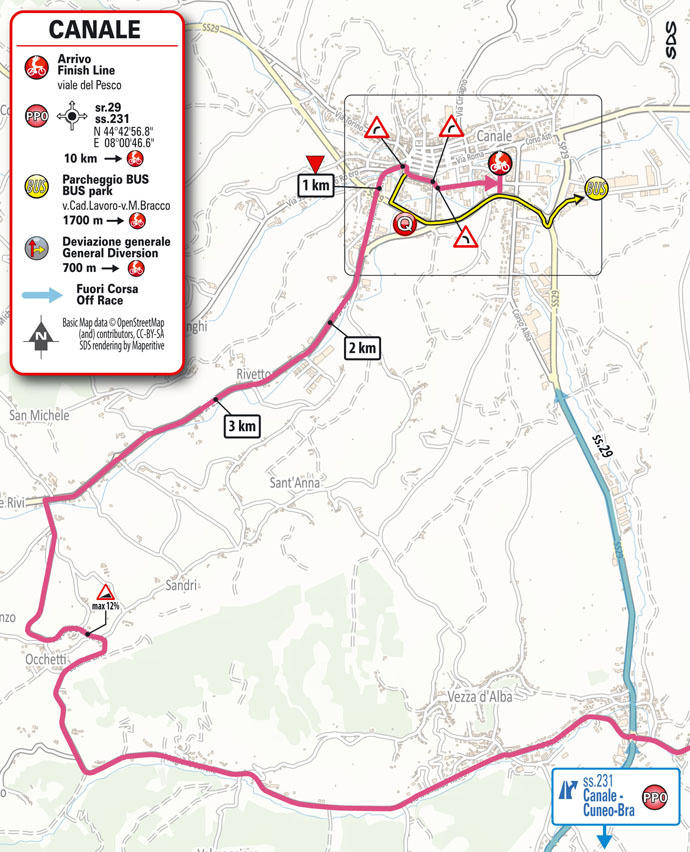 3e étape - Carte du final - Tour d'Italie Giro 2021