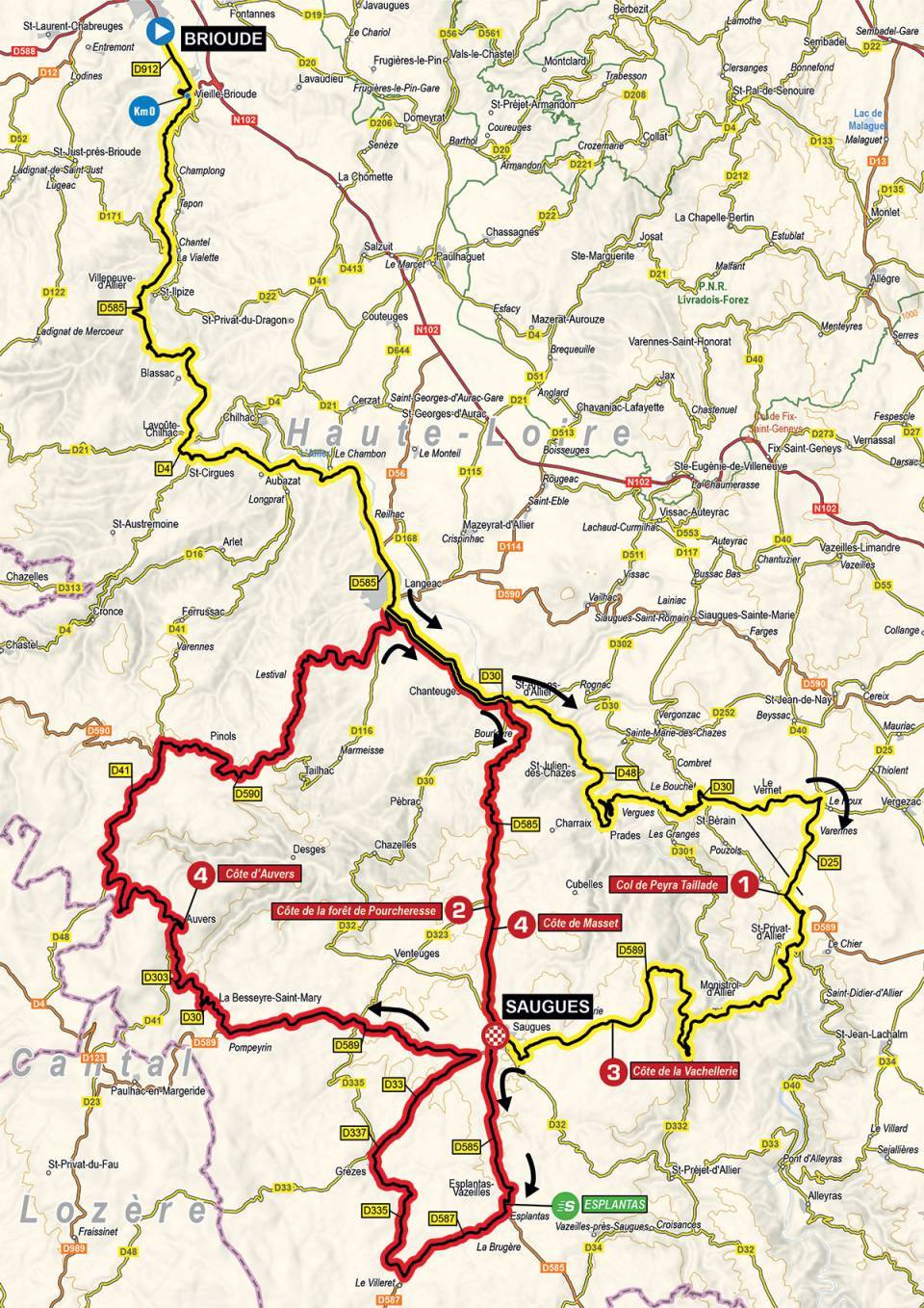 2e étape - Carte - Critérium du Dauphiné 2021
