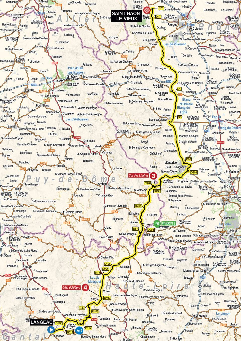 3e étape - Carte - Critérium du Dauphiné 2021