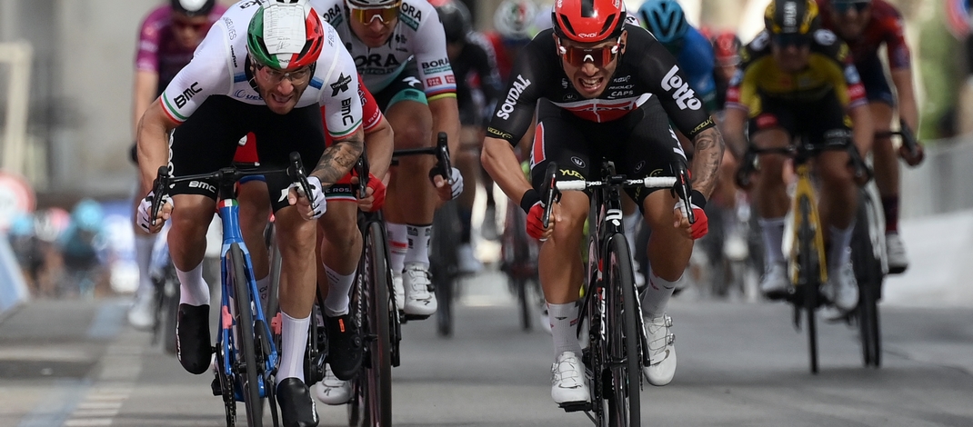 Sprint Giacomo Nizzolo Cadel Evans - Victoire 5e étape Tour d'Italie 2021 - RCS Sport La Presse Gian Mattia D'Alberto