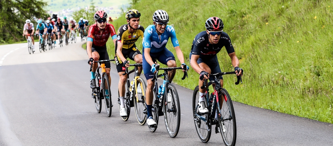 Attaque Richie Porte Enric Mas Sepp Kuss Jack Haig - 7e étape Critérium du Dauphiné 2021 - ASO Fabien Boukla
