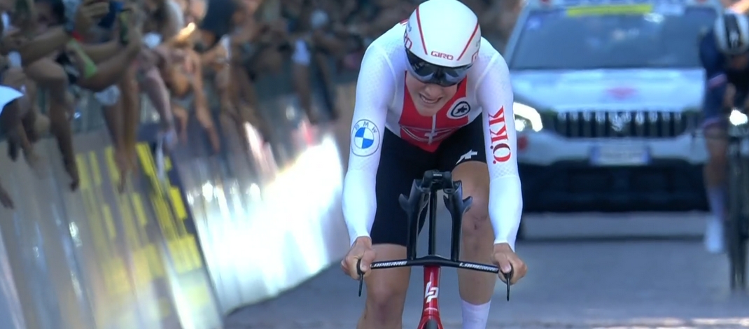 Stefan Küng - Vainqueur Championnat d'Europe Contre-la-Montre 2021 - Capture Eurosport