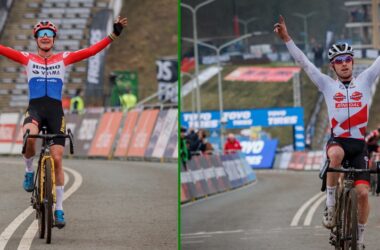 Montage Vainqueurs Marianne Vos Eli Iserbyt - Alain Vandepontseele