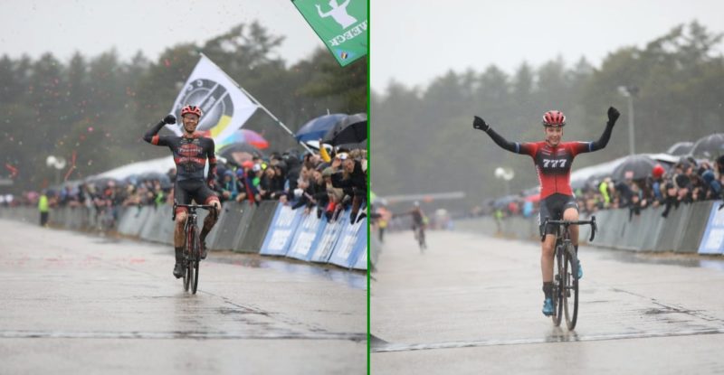 Montage Laurens Sweeck Annemarie Worst Vainqueurs - Cyclo-cross d'Oostmalle 2022 - Alain Vandepontseele