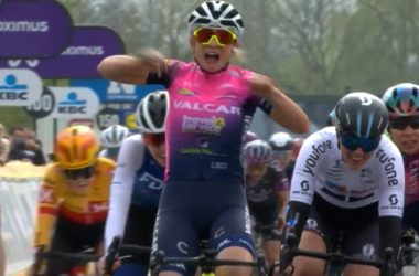 Chiara Consonni - Vainqueure A Travers la Flandre Femmes 2022 - Capture Proximus Pickx