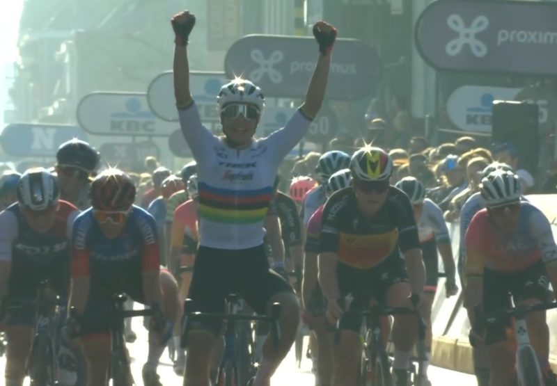 Elisa Balsamo - Vainqueure Gand-Wevelgem Femmes 2022 - Capture Eurosport