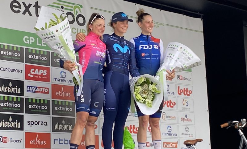 Podium Femmes Le Samyn des Dames 2022 - Chiara Consonni Emma Norsgaard Vittoria Guazzini