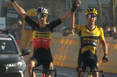 Wout van Aert Christophe Laporte - Victoire E3 Saxo Bank Classic 2022 - Capture Eurosport