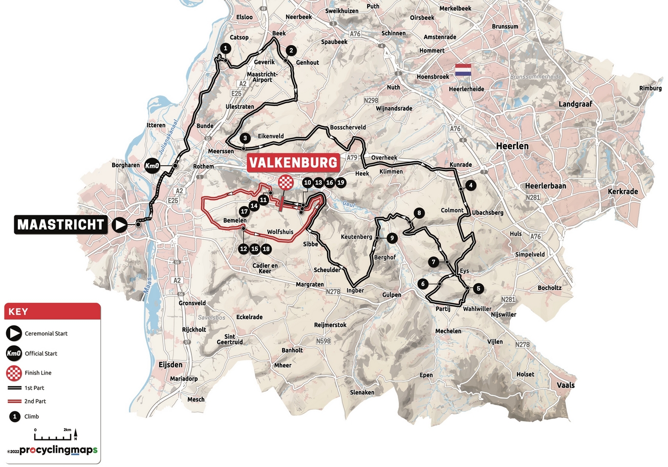 Carte - Amstel Gold Race Femmes 2022