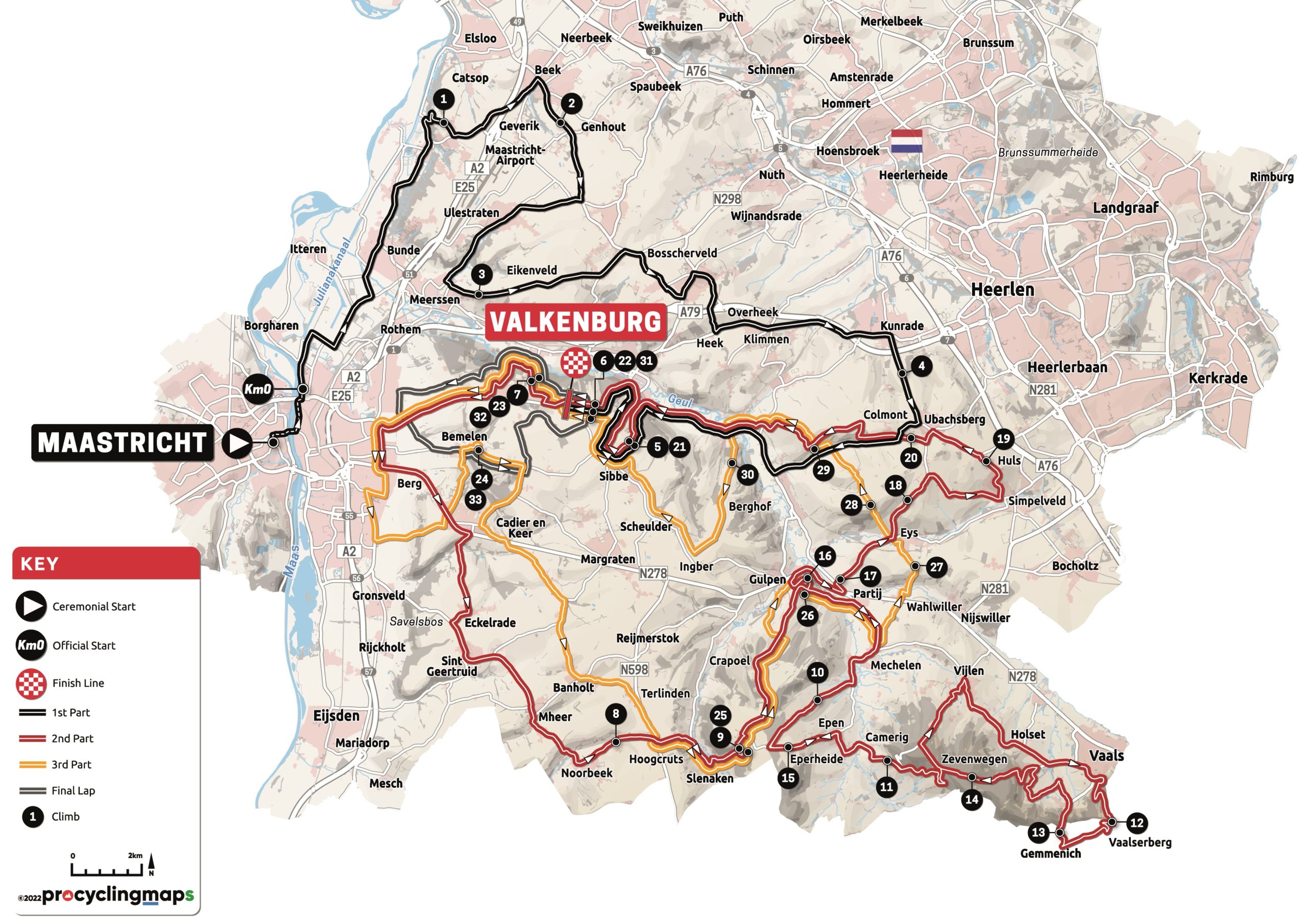 Carte - Amstel Gold Race Hommes 2022