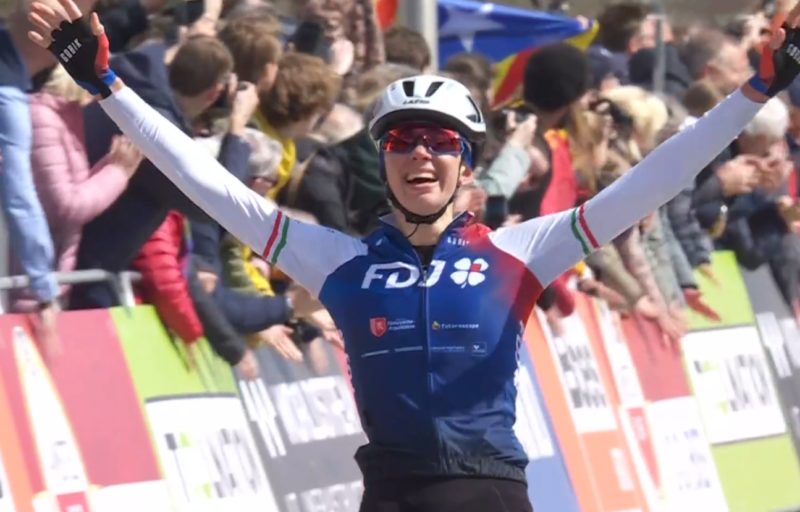 Marta Cavalli - Vainqueure Amstel Gold Race 2022 - Capture Eurosport