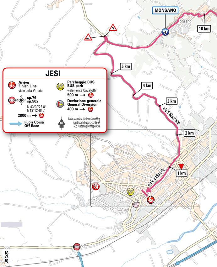 10a tappa - Mappa della finale - Giro d'Italia 2022
