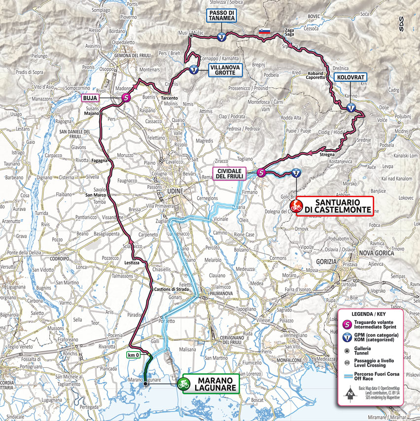 19a tappa - Mappa - Giro d'Italia Giro 2022