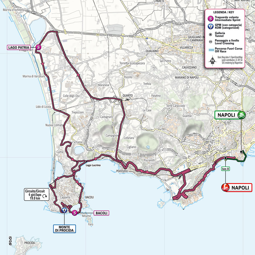 Ottava tappa - Mappa - Giro Giro d'Italia 2022