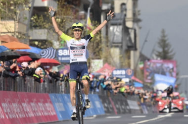 Le Tchèque Jan Hirt (Intermarché-Wanty-Gobert) remporte la 16e étape du Tour d’Italie 2022 à Aprica - Photo : RCS Sport/La Presse