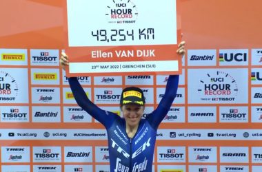 Ellen van Dijk - Record de l'Heure féminin 2022 - Capture YouTube Trek
