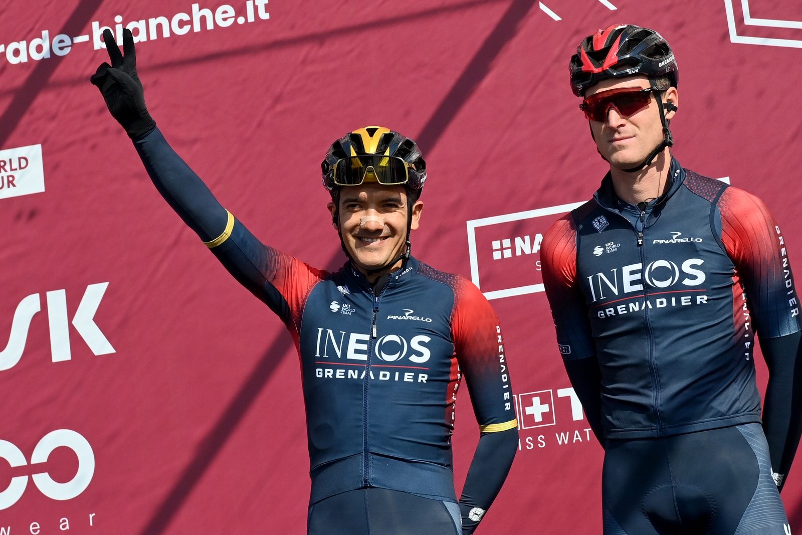 Richard Carapaz INEOS Grenadiers - Départ Strade Bianche 2022 - RCS Sport La Presse Gian Mattia D'Alberto