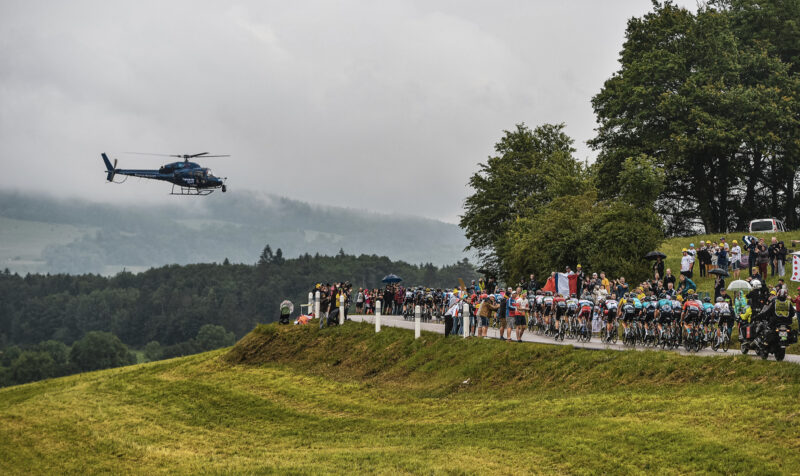 Hélicoptère Caméra Télévision - Tour de France 2022 - ASO Charly Lopez