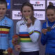 Podium Femmes Championnats du monde Wollongong 2022 - Capture Eurosport