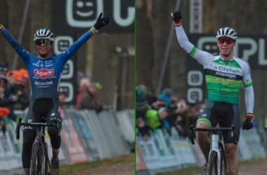 Montage Ceylin del Carmen Alvarado Laurens Sweeck - Cyclo-cross de Merksplas 2022 - Alain Vandepontseele