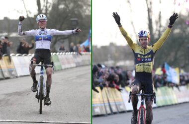 Montage Fem van Empel Wout van Aert - Cyclo-cross de Hammes 2022 - Alain Vandepontseele
