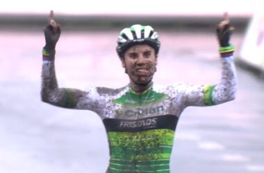 Sanne Cant Championne de Belgique de cyclo-cross 2023 - Capture VRT