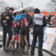 La joie d’Ava et Isabella Holmgren, 2e et 1re de la course des juniors femmes sur les championnats du monde de cyclo-cross 2023 à Hoogerheide - Photo : Alain Vandepontseele / Alain VDP Photography