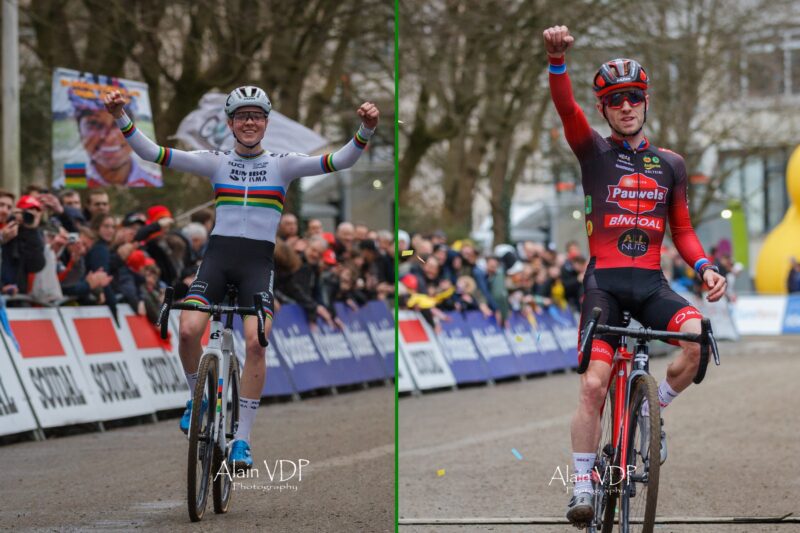 Montage Fem van Empel Eli Iserbyt - Cyclo-cross de Bruxelles 2023 - Alain Vandepontseele