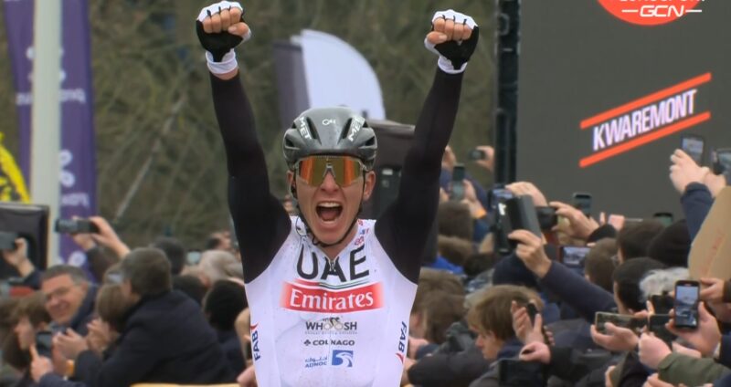 Tadej Pogacar V2 Vainqueur Tour des Flandres 2023 - Capture VRT