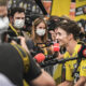 L’Australien Jai Hindley (Bora-Hansgrohe) avec le maillot jaune au départ de la 7e étape du Tour de France 2023 - Photo : ASO/Pauline Ballet