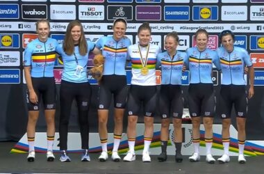 Équipe belge féminine cyclisme sur route - Championnats du monde de cyclisme 2023 - Capture RTBF
