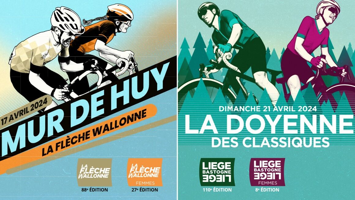 Les affiches de la Flèche Wallonne et de Liège-Bastogne-Liège 2024 - Photo : ASO
