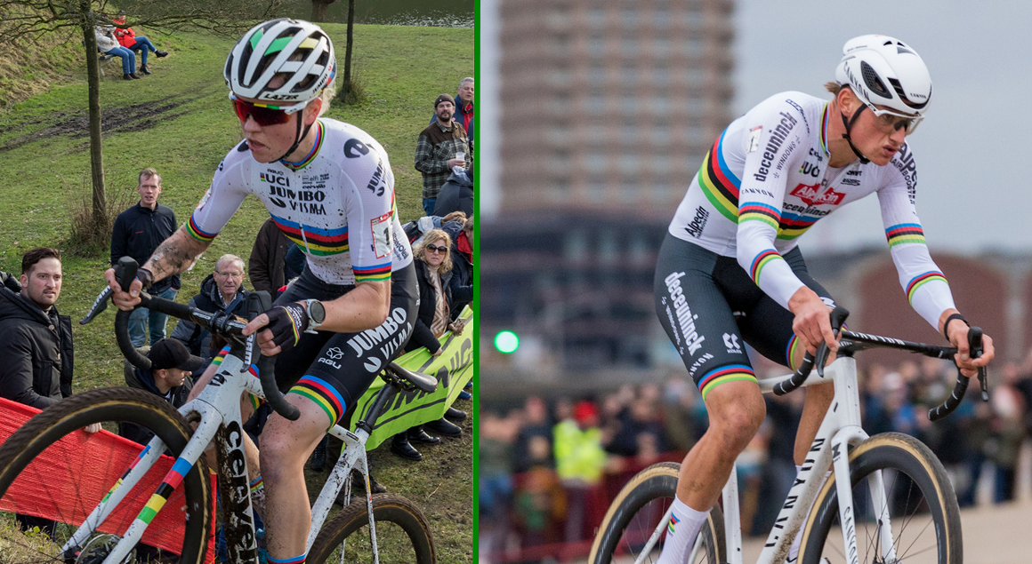 Montage Fem van Empel Mathieu van der Poel - Champions du monde - Alain Vandepontseele