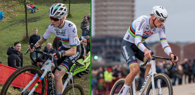 Montage Fem van Empel Mathieu van der Poel - Champions du monde - Alain Vandepontseele