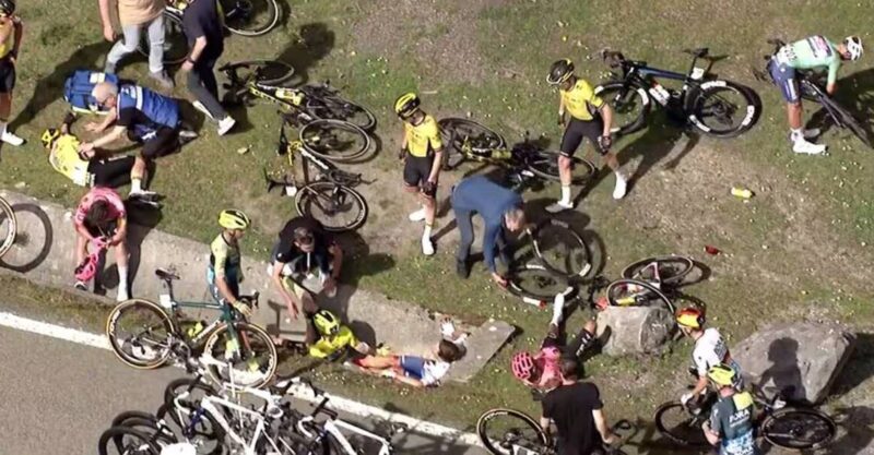 Chute Tour du Pays Basque 2024 - 4e étape