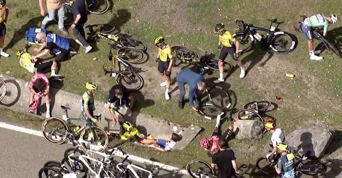 Chute Tour du Pays Basque 2024 - 4e étape