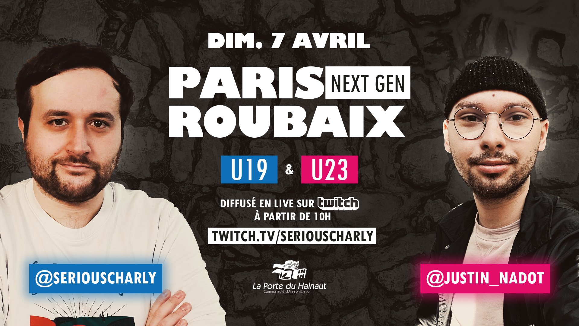 Affiche Paris-Roubaix Next Gen 2024 - Twitch