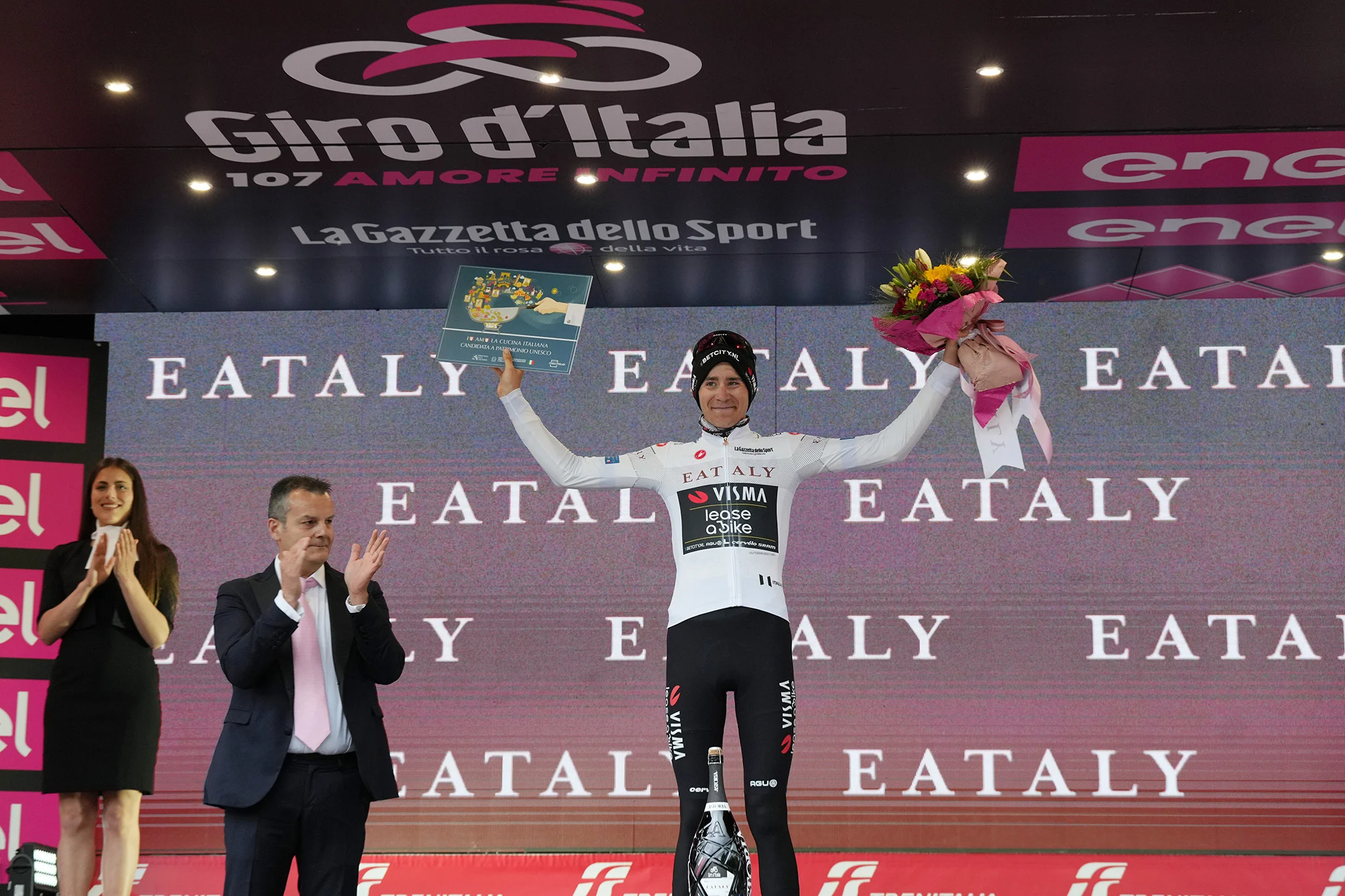 Cian Uijtdebroeks - Podium 10e étape Giro Tour d'Italie 2024 - RCS Sport La Presse