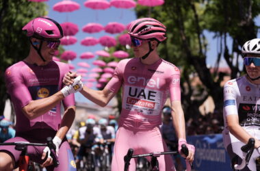 Tadej Pogacar Jonathan Milan - Leaders 9e étape Giro Tour d'Italie 2024 - RCS Sport La Presse