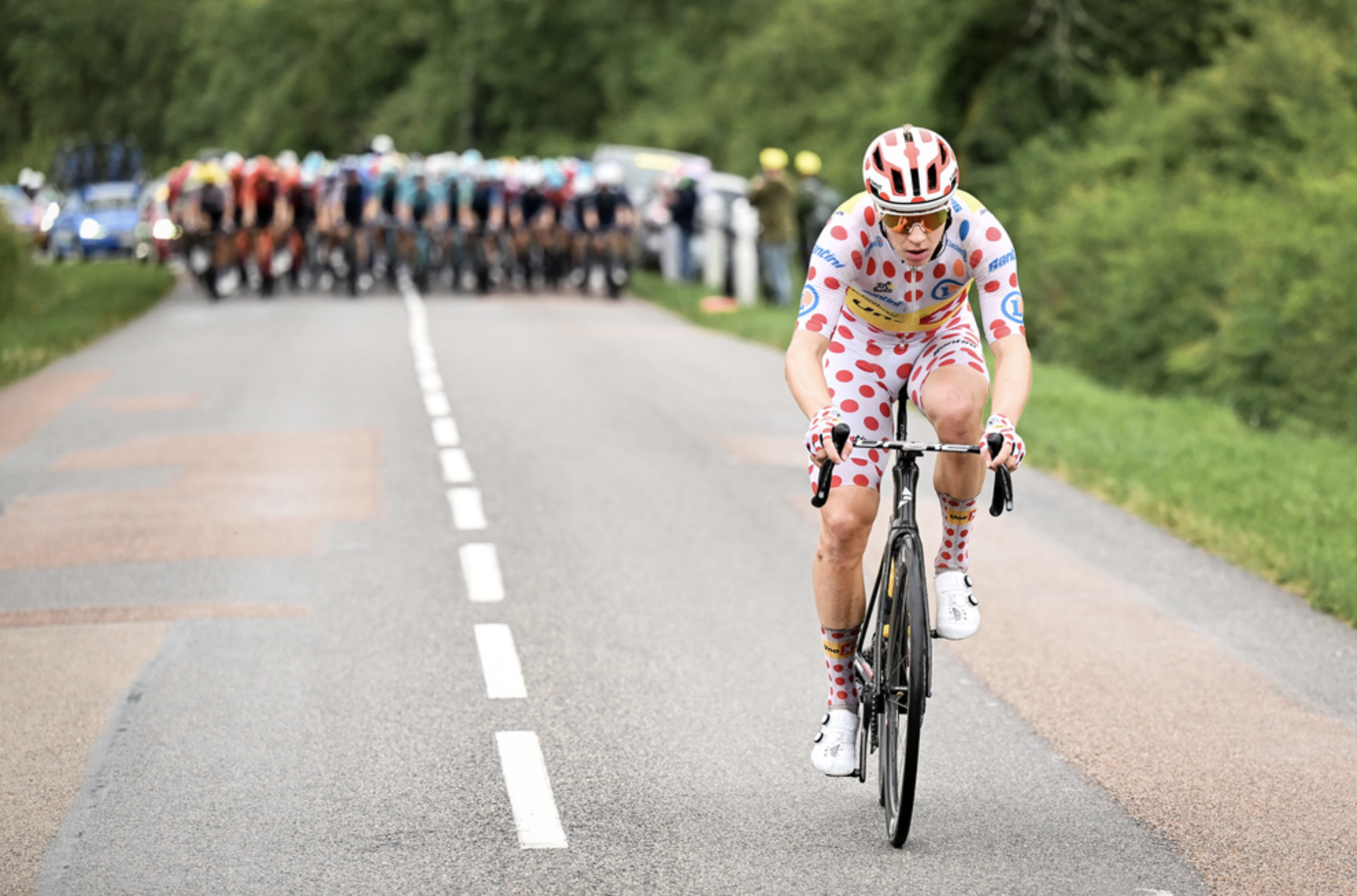Le Norvégien Jonas Abrahamsen (Uno-X Mobility) à l'attaque sur la 10e étape du Tour de France. - Photo : ASO/Billy Ceusters