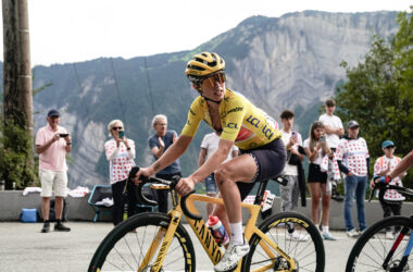 La Polonaise Kasia Niewiadoma (Canyon//SRAM Racing) sur l'Alpe d'Huez lors de la 8e étape du Tour de France Femmes 2024. - Photo : ASO/Thomas Maheux