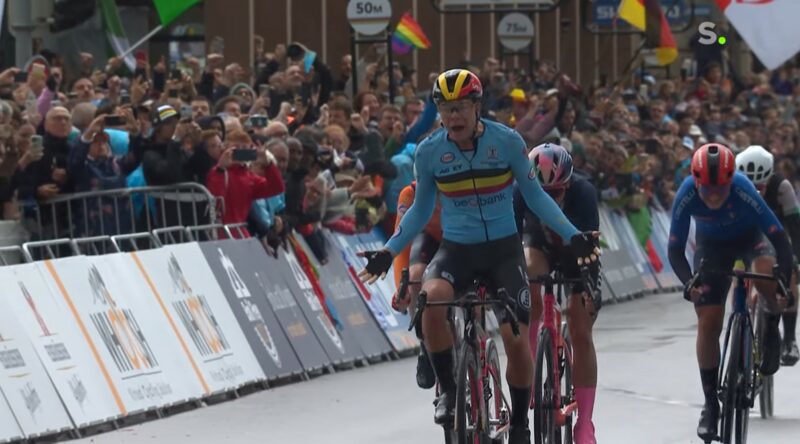 Lotte Kopecky championne du monde Zurich 2024 - Capture VRT