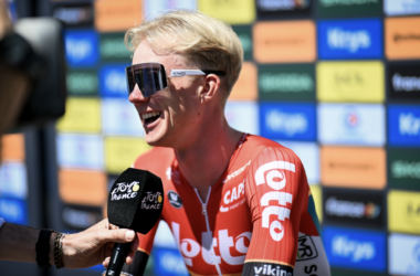 Le Belge Maxim Van Gils (Lotto-Dstny) au départ de la 4e étape du Tour de France 2024 - Photo : ASO/Billy Ceusters
