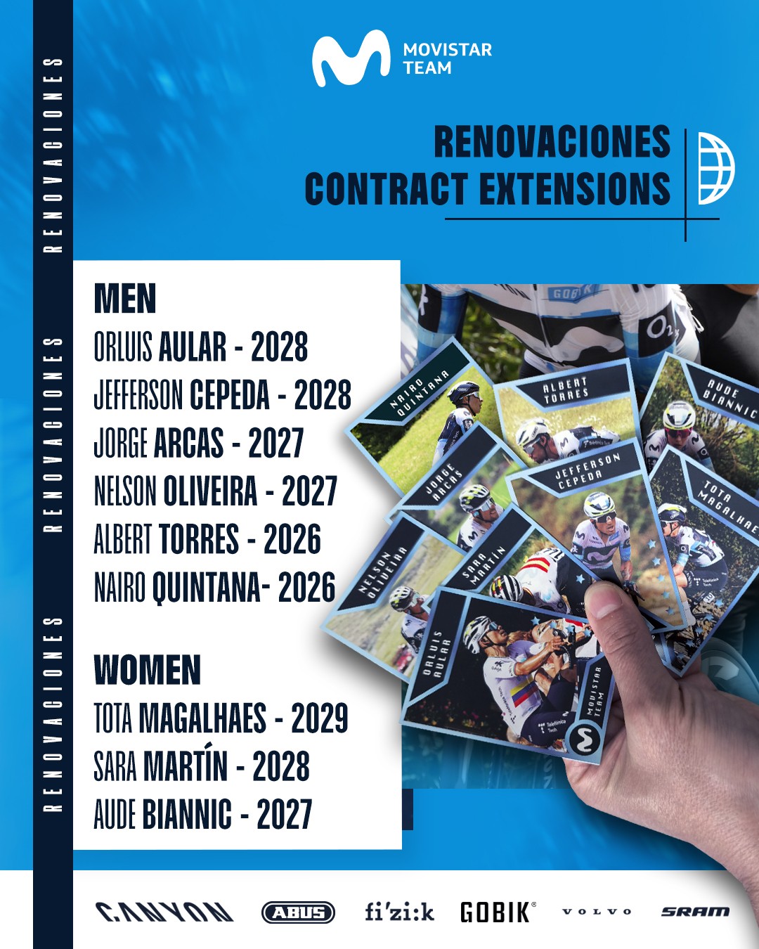 Prolongations Movistar Team - Octobre 2025