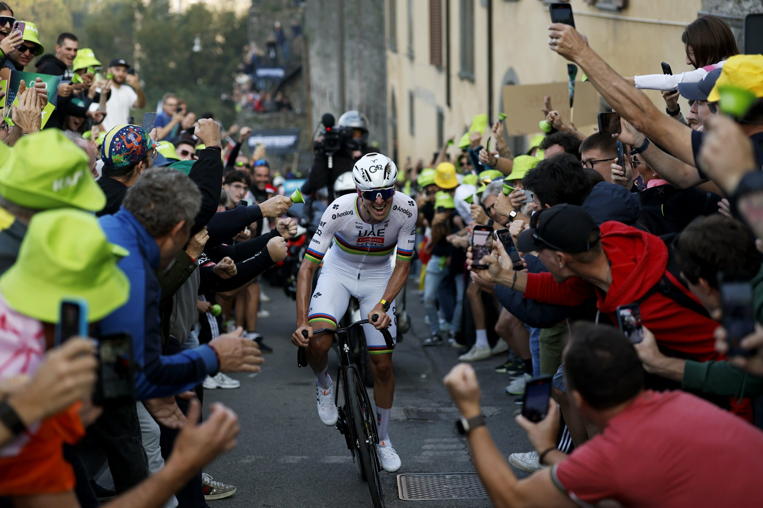 Le Slovène Tadej Pogacar lors du Tour de Lombardie 2025 - Photo : RCS Sport/Pool