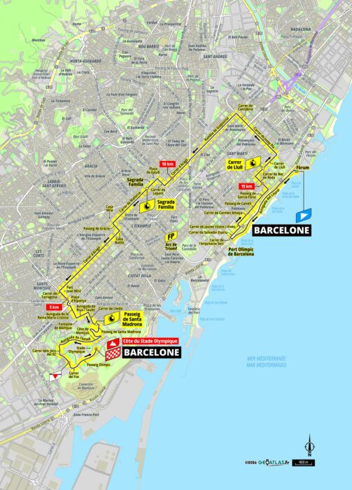 La carte de la 1re étape du Tour de France 2026 - Crédit : ASO/Geoatlas