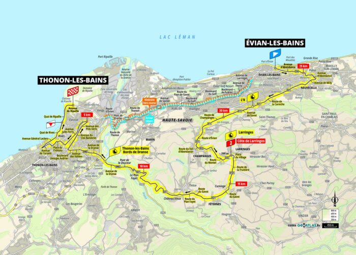 La carte de la 16e étape du Tour de France 2026 - Crédit : ASO/Geoatlas